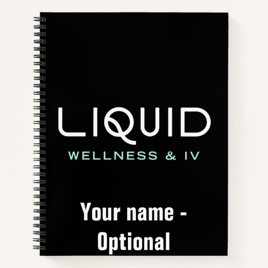 Liquid Wellness & IV Notitieboek - Zwart (Voorkant)