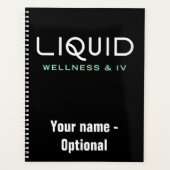 Liquid Wellness & IV Planner - Zwart (Voorkant)