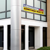 Liquidatie Uitverkoop Alles Moet Weg Bedrijf Spandoek (Buitenkant Gebouw)