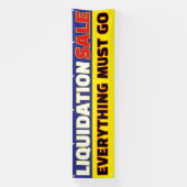 Liquidatie Uitverkoop Alles Moet Weg Bedrijf Spandoek (Verticaal)
