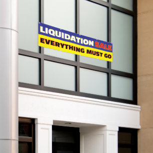 Liquidatie Uitverkoop Alles Moet Weg Bedrijf Spandoek