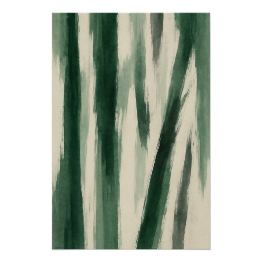 Liquide bos - Abstract groen Inkt Perfect Poster (Voorkant)