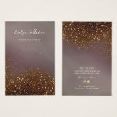 Liquide glitter design juwelenkaart visitekaartje (Voorkant /achterkant)