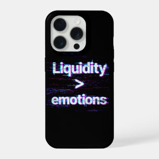 Liquiditeit boven emoties Glitch telefoonhoesje iPhone 15 Pro Case