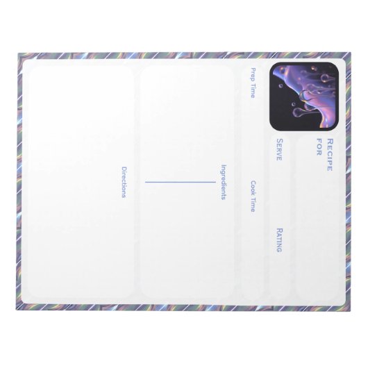 Liquify - Binder Insert Recipe Card Notitieblok (Voorkant)