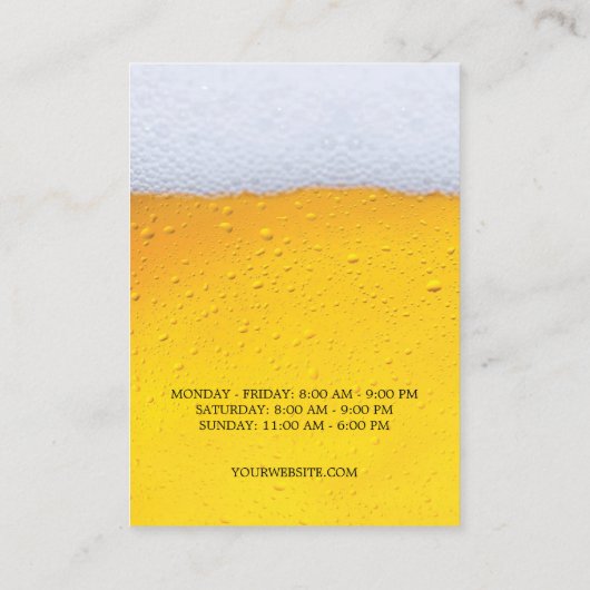 Liquor Bierwinkel Chubby Visitekaartje (Achterkant)