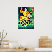 LIQUOR CORDIAL MEDOC Advertisement Franse Art Deco Poster (Keuken)