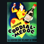 LIQUOR CORDIAL MEDOC Advertisement Franse Art Deco Poster<br><div class="desc">Reproductie met hoge resolutie, superscherpe prints, kleur gecorrigeerd voor levendige en scherpe kleuren en digitaal gerepareerd voor tranen, smetten, ontbrekende elementen. Liqueur Cordial Medoc Vintage Poster.</div>