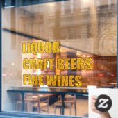 Liquor Craft Beer Fine Wines Shop Raamsticker (Cafe Raam)