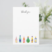 Liquor Fles, dank u Bedankkaart (Staand voorkant)