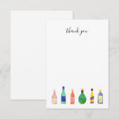 Liquor Fles, dank u Bedankkaart (Voorkant / Achterkant)