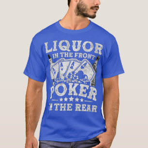Liquor in de voorpoker in de achterkant van Texas T-shirt