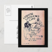 Liquor Loosens Lips Briefkaart (Voorkant / Achterkant)