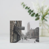 Liquor Store Columbus Avenue Winter Snowstorm NYC Briefkaart (Staand voorkant)