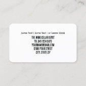 Liquor Wine Store Sommelier Visitekaartje (Achterkant)