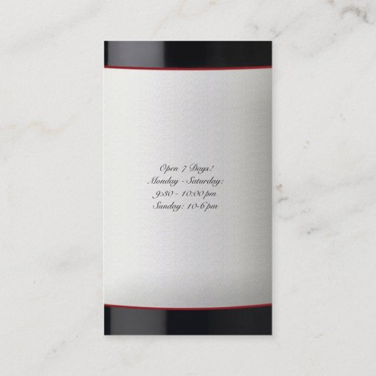 Liquor Wine Store Visitekaartje (Achterkant)