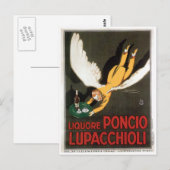 Liquore Poncio Lupacchioli  Drink en kunst Briefkaart (Voorkant / Achterkant)