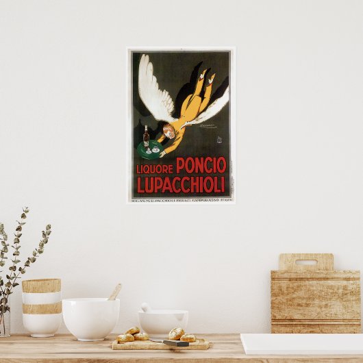Liquore Poncio Lupacchioli  Drink en kunst Poster (Keuken)