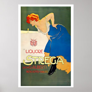Liquore Strega Vintage Reclameposter Poster