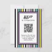 Liquorice candy stripe RSVP kaartje (Voorkant)