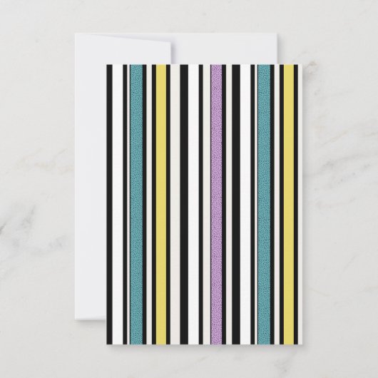 Liquorice candy stripe RSVP kaartje (Achterkant)