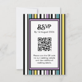 Liquorice candy stripe RSVP kaartje