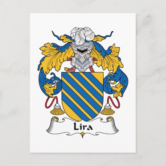 Lira Family Crest Briefkaart (Voorkant)