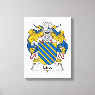 Lira Family Crest Canvas Afdruk