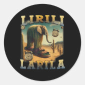 Lirili Larila Grappig Italiaans Brainrot Meme Ronde Sticker (Voorkant)