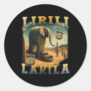 Lirili Larila Grappig Italiaans Brainrot Meme Ronde Sticker