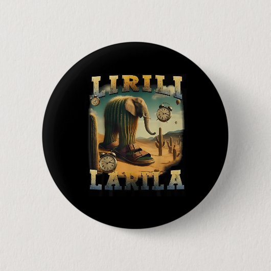 Lirili Larila - Italiaanse Brainrot Meme Ronde Button 5,7 Cm (Voorkant)