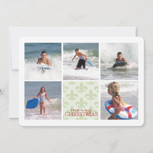 Lis Double Sided Multi Photo Card Feestdagenkaart (Voorkant)