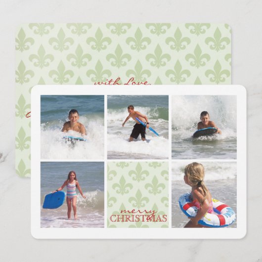 Lis Double Sided Multi Photo Card Feestdagenkaart (Voorkant / Achterkant)