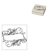 Lis Flower Art Deco  lint Scrapbooking Rubberstempel (Gestempeld)