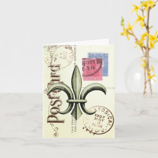 Lis-posteerbloembloem Kaart (Gele Bloem)