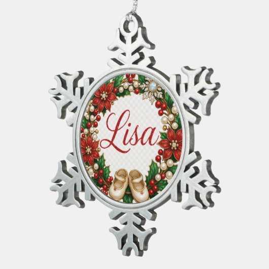 Lisa Baby’s First Christmas Ornament – Snowflake (Rechts)