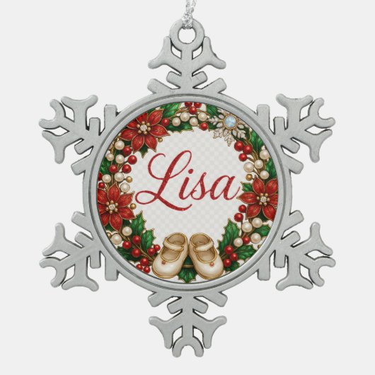 Lisa Baby’s First Christmas Ornament – Snowflake (Voorkant)