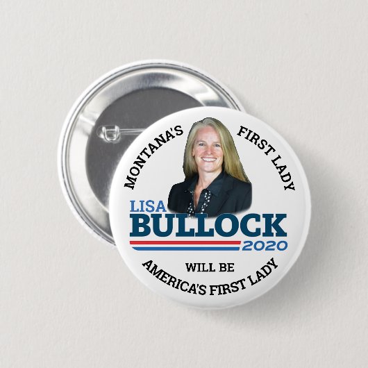 Lisa Bullock voor First Lady Ronde Button 5,7 Cm (Voorkant /achterkant)