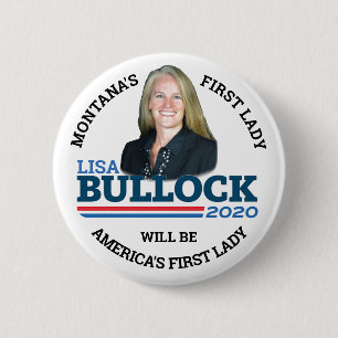 Lisa Bullock voor First Lady Ronde Button 5,7 Cm