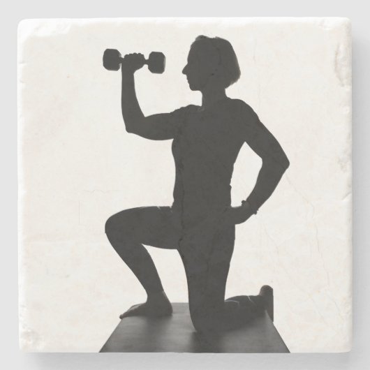 Lisa Carusone Weight Silhouette Stone Onderzetter (Voorkant)