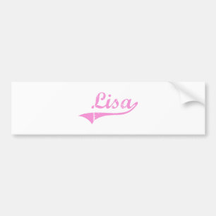 Lisa Classic Style Name Bumpersticker