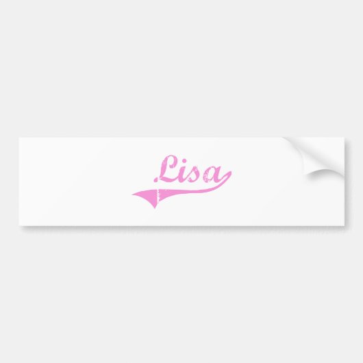Lisa Classic Style Name Bumpersticker (Voorkant)