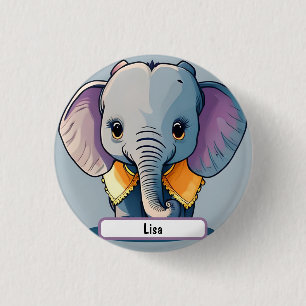 Lisa de Baby olifant, met aangepaste naadlijn. Ronde Button 3,2 Cm