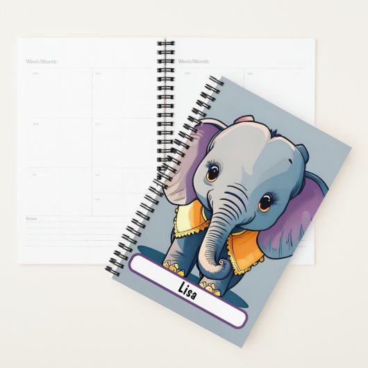 Lisa de Baby olifant, met aangepaste naaktnoot Planner (Display)