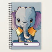 Lisa de Baby olifant, met aangepaste naaktnoot Planner (Voorkant)