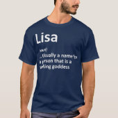 LISA Definition Personal Name Funny Birthday T-shirt (Voorkant)