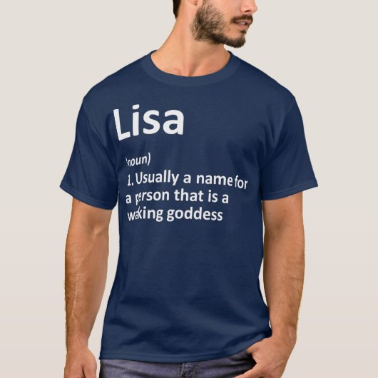 LISA Definition Personal Name Funny Birthday T-shirt (Voorkant)