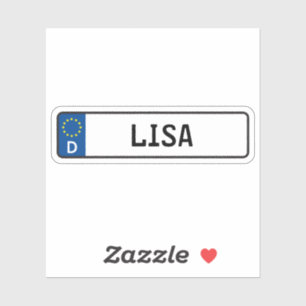 Lisa Duits Auto Licentie Bord Sticker