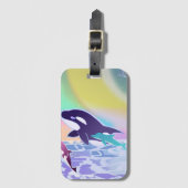 Lisa Frank inspireerde orka en dolfijn label Bagagelabel (Voorkant (verticaal))