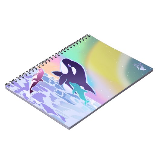 Lisa Frank inspireerde orka en dolfijn notitieboek (Linkerzijde)
